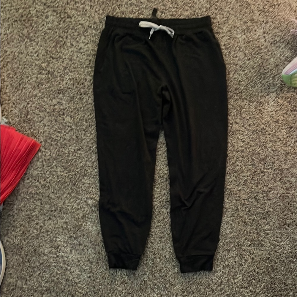 Black Jogger Pants with Drawstring